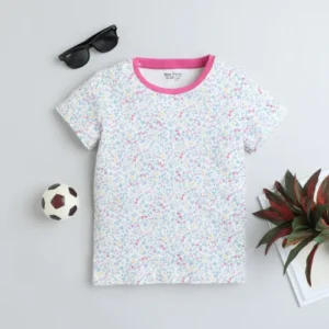 kids roung neck black t shirt