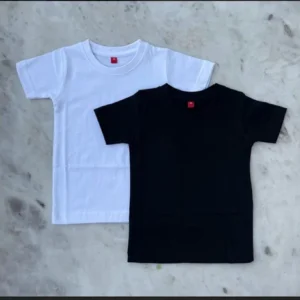 kids roung neck black t shirt